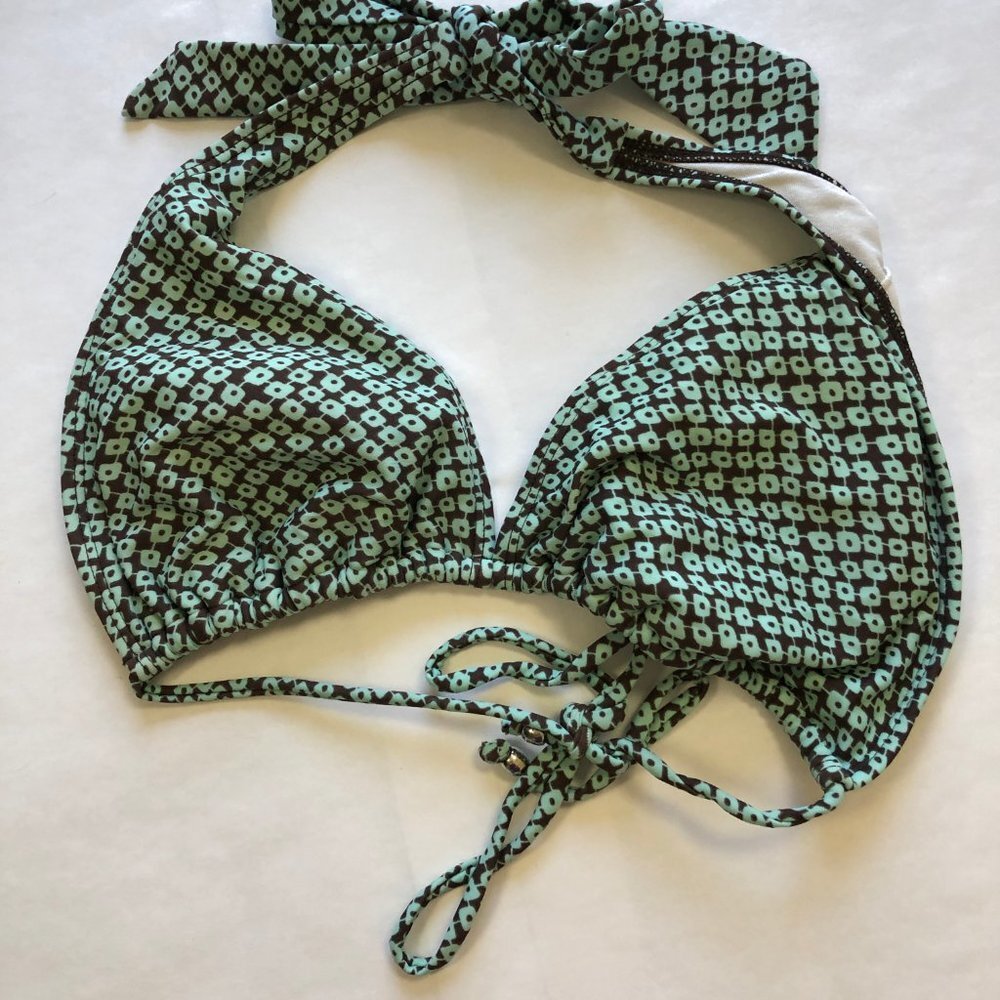 INGEAR (Nordstrom) Brown & Aqua Tie Bikini M EUC - Picture 4 of 8